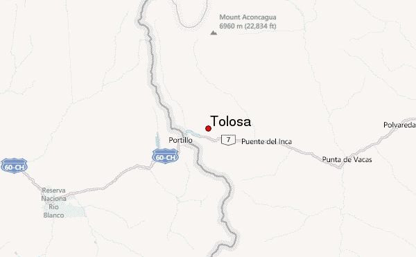 Tolosa Location Map