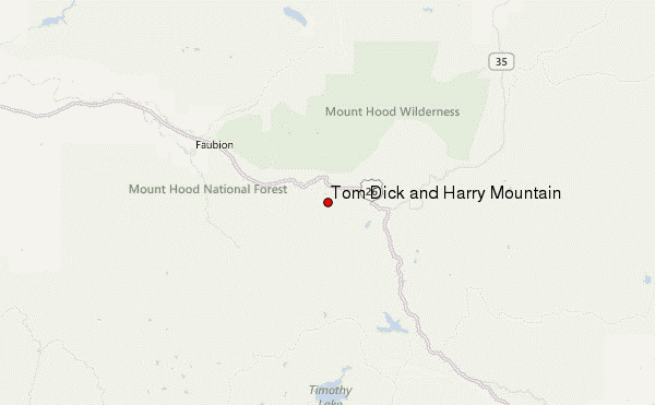 Tom Dick and Harry Mountain Location Map