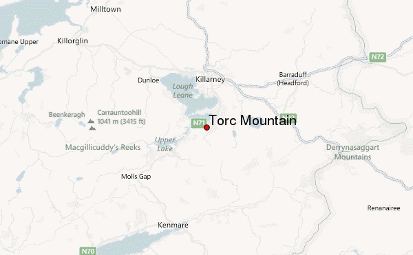 Torc Mountain Location Map