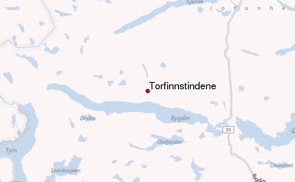 Torfinnstindene Location Map