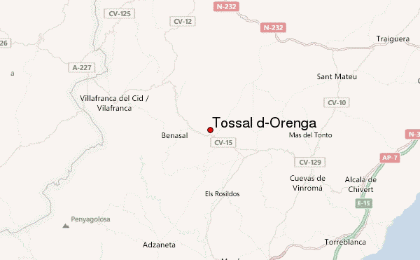 Tossal d'Orenga Location Map