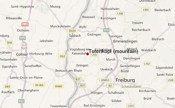 Totenkopf (mountain) Location Map