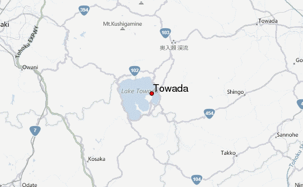 Towada Location Map