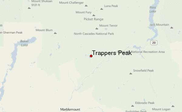 Trappers Peak Location Map