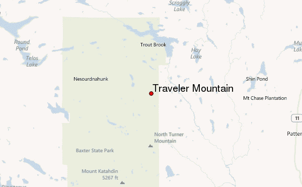 Traveler Mountain Location Map