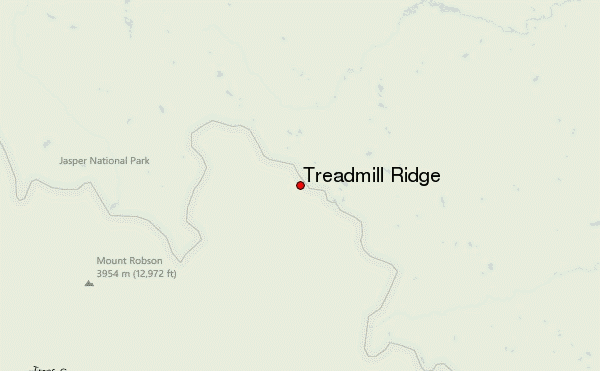 Treadmill Ridge Location Map