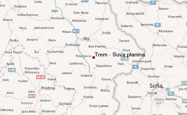 kruševica karta Trem   Suva planina Mountain Information kruševica karta