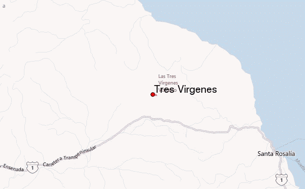 Tres Virgenes Location Map