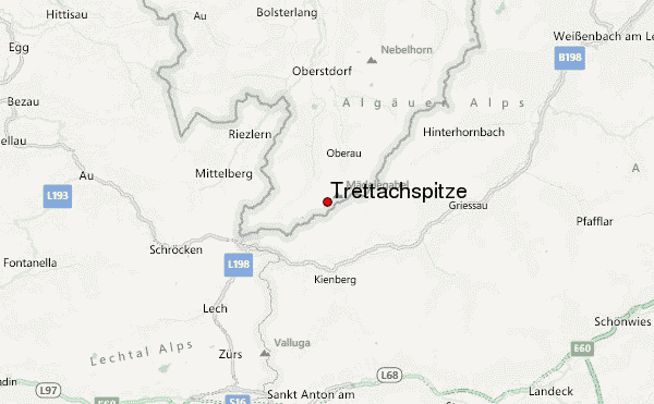 Trettachspitze Location Map