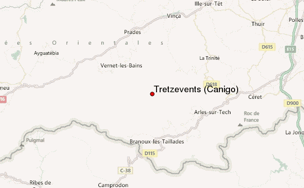 Tretzevents (Canigó) Location Map