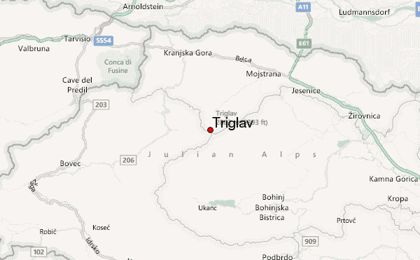 Triglav Location Map