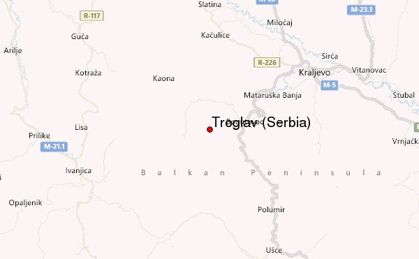 Troglav (Serbia) Location Map