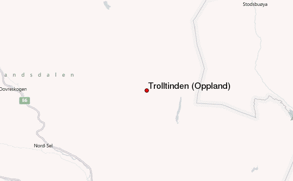 Trolltinden (Oppland) Location Map