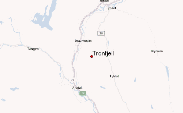Tronfjell Location Map