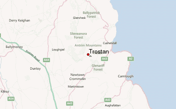 Trostan Location Map