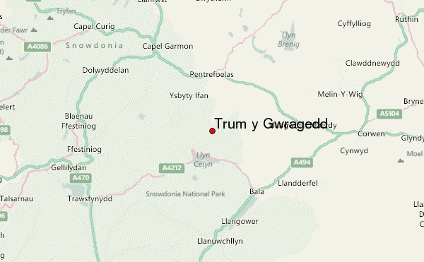 Trum y Gwragedd Location Map