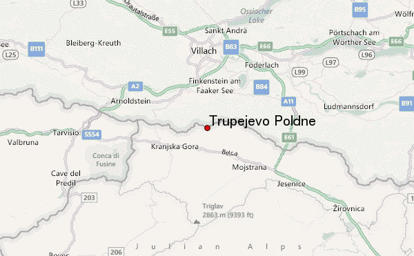 Trupejevo Poldne Location Map