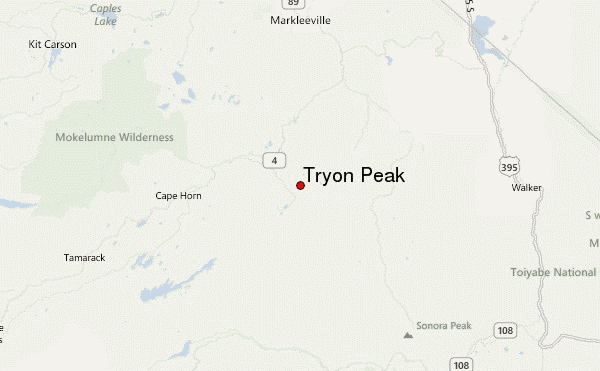 Tryon Peak Location Map