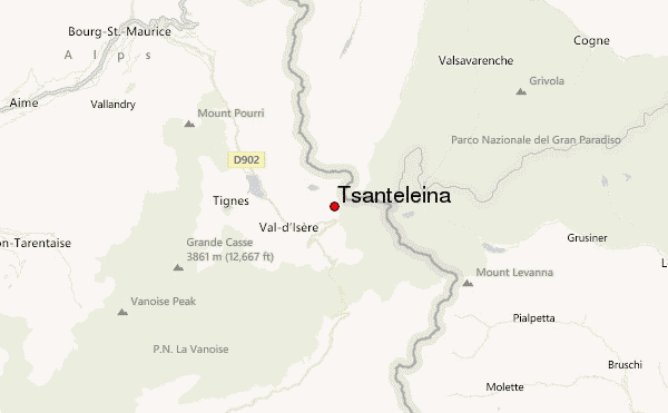 Tsanteleina Location Map