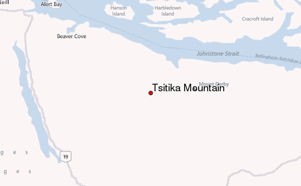 Tsitika Mountain Location Map