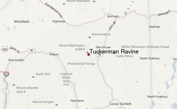 Tuckerman Ravine Location Map