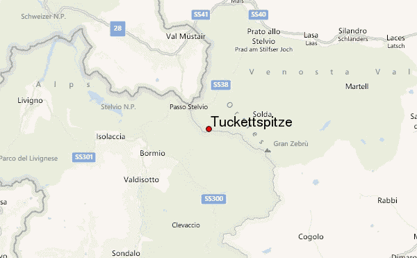 Tuckettspitze Location Map