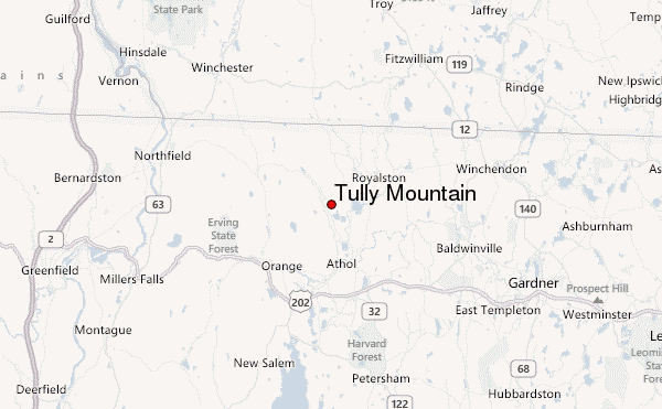 Tully Mountain Location Map