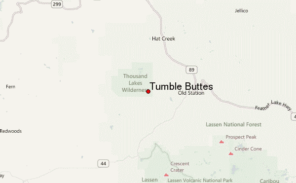 Tumble Buttes Location Map