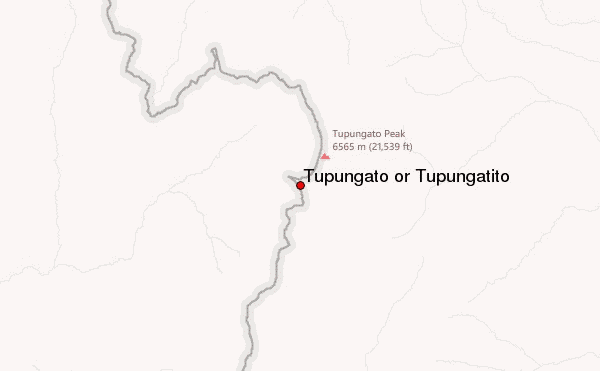 Tupungato or Tupungatito Location Map