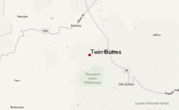 Twin Buttes Location Map
