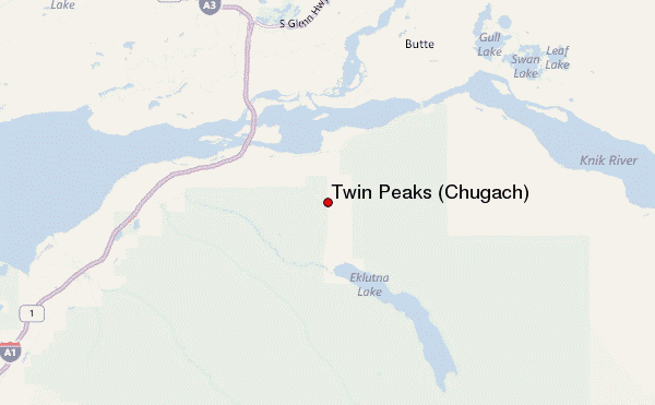 Twin Peaks (Chugach) Location Map