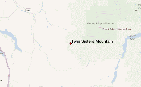 Twin Sisters Mountain Location Map