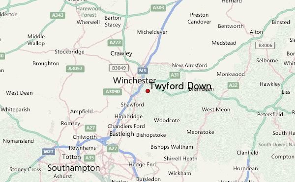 Twyford Down Location Map