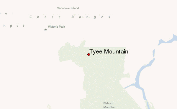 Tyee Mountain Location Map