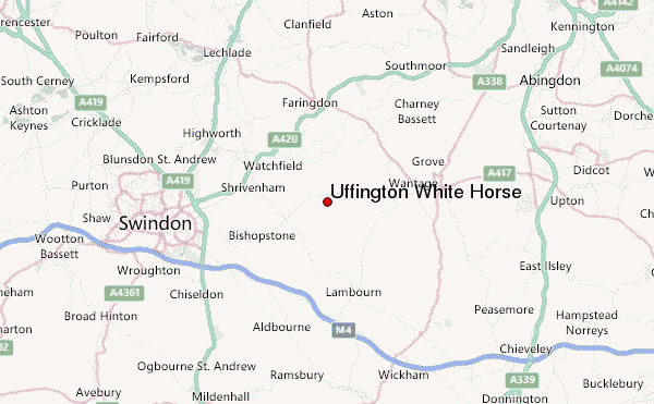 Uffington White Horse Location Map