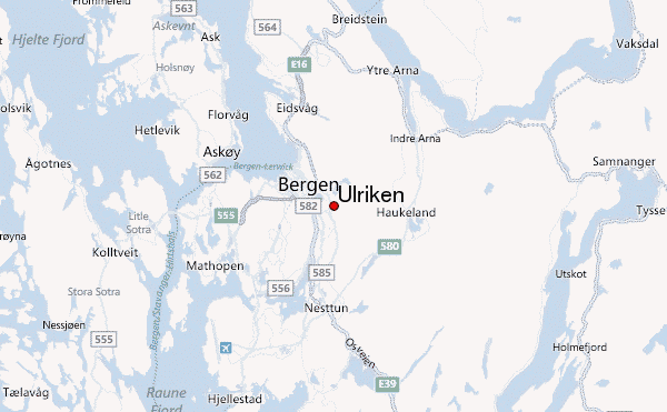 Ulriken Location Map