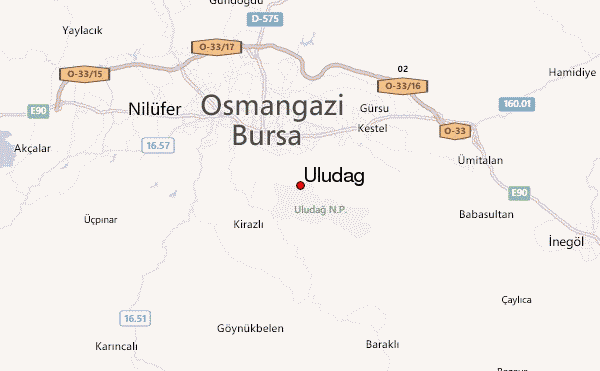 Uludag Location Map