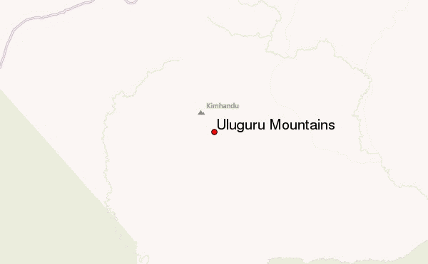 Uluguru Mountains Location Map
