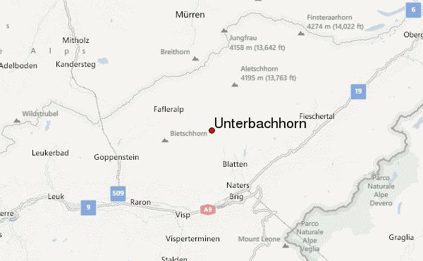 Unterbächhorn Location Map