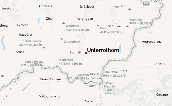 Unterrothorn Location Map