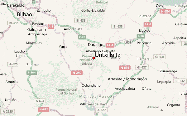 Untxillaitz Location Map