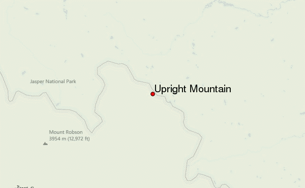 Upright Mountain Location Map