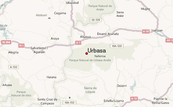 Urbasa Location Map