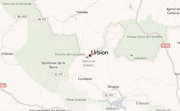 Pico Urbión Location Map