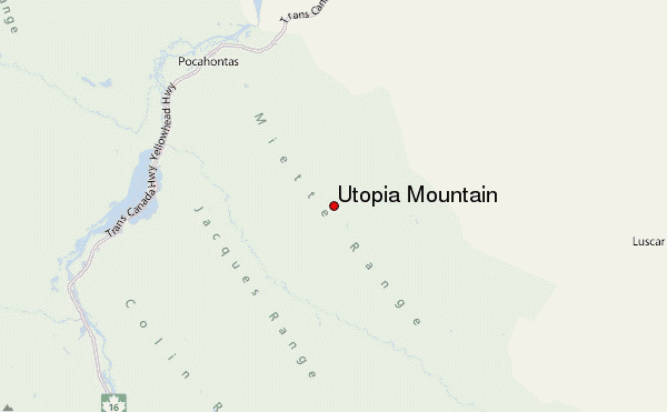 Utopia Mountain Location Map