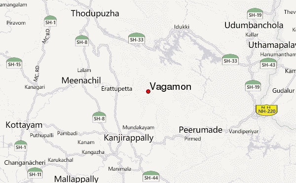 Vagamon Location Map