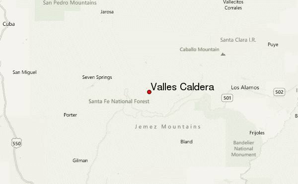 Valles Caldera Location Map