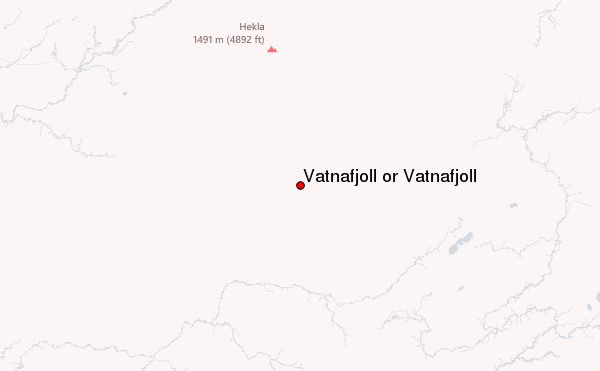 Vatnafjöll or Vatnafjoll Location Map
