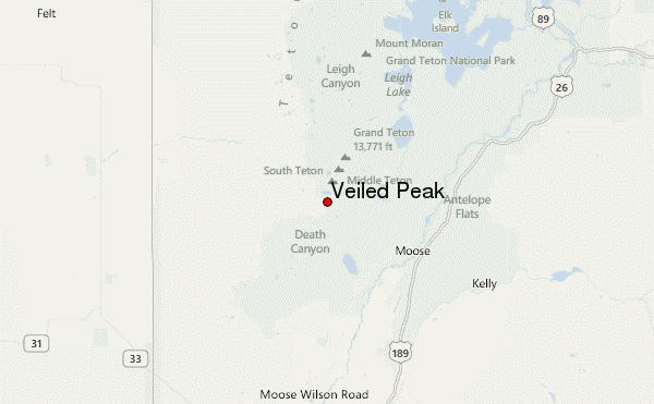 Veiled Peak Location Map