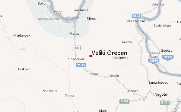 Veliki Greben Location Map